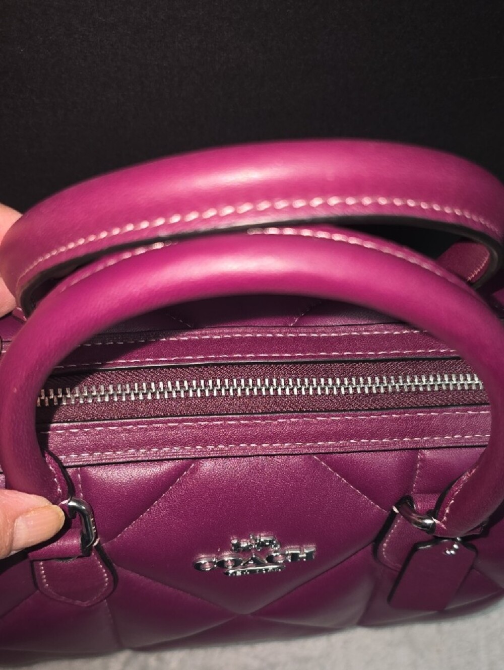 Coach 'Rowan' Puffy Diamond Quilting Satchel - Picture 3 of 9